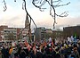 Unzählige Menschen auf dem Exerzierplatz in Kiel während der Großdemonstration gegen Rechts am 14. Januar 2024.