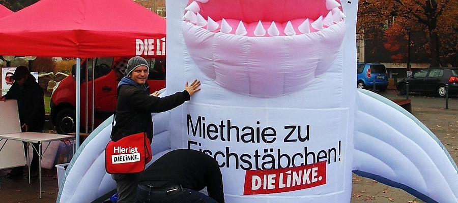 Aktion "Miethaie zu Fischstäbchen" am 15.11.2016 in Kiel