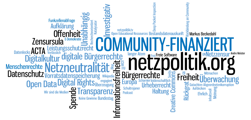 Wortwolke netzpolitik.org (CC BY-NC-SA 3.0)